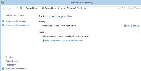 Create a system repair disk